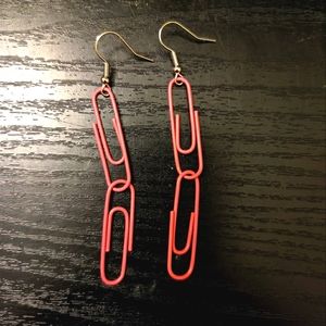 NEW Cute Paper Clip Dangle Drop Office Work Art Class Teacher Secretary School